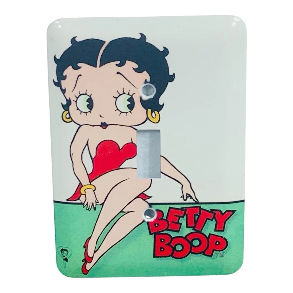 Pair (2) Betty Boop Switch Plate Cover Cartoon Diner Drive-in